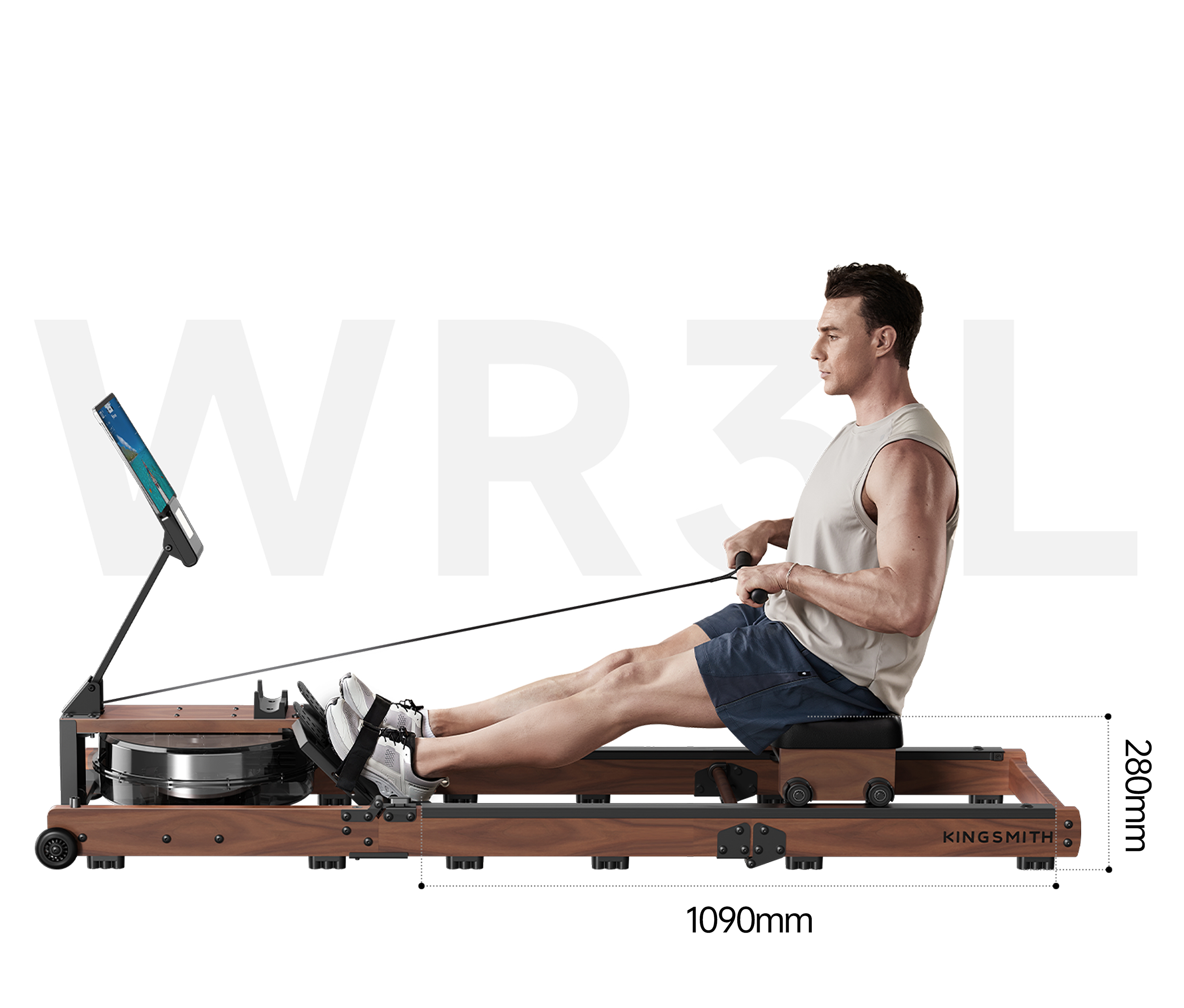 WR3L rameur pliable en triple section