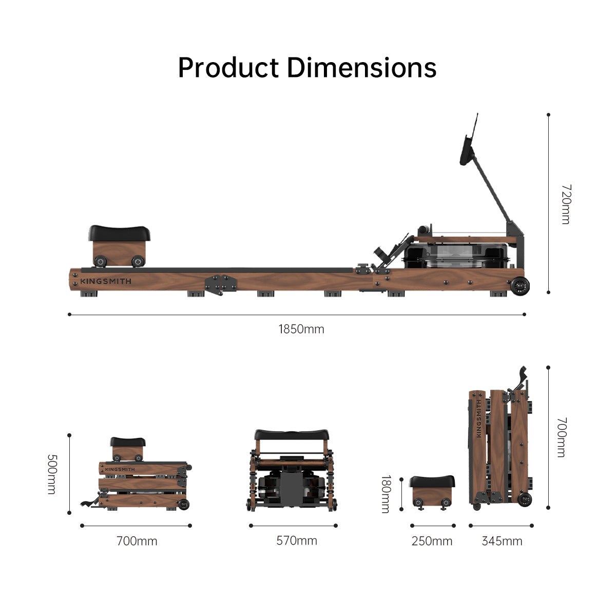 KingSmith WR3L rameur pliable en triple section