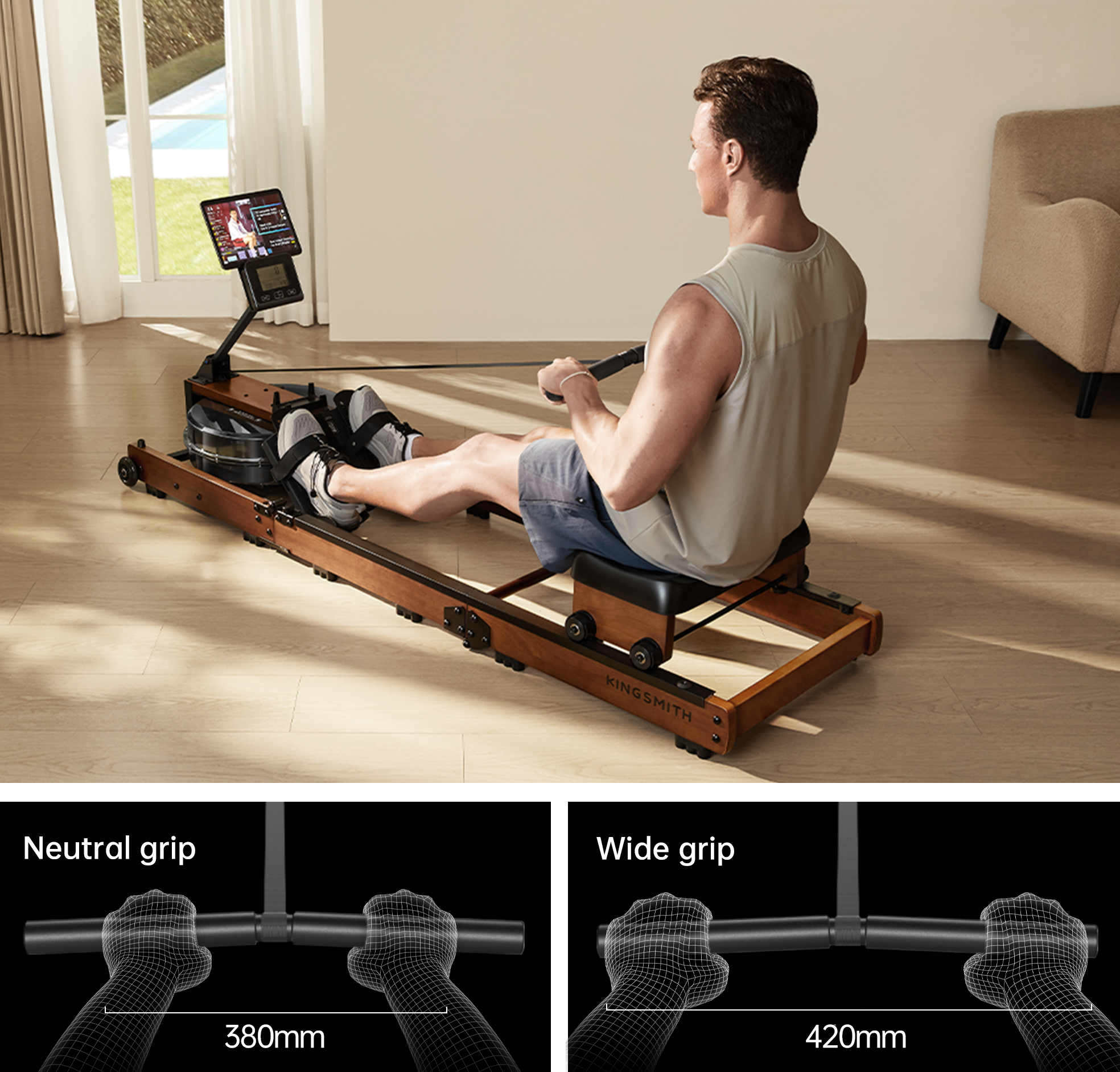 WR3L rameur pliable en triple section