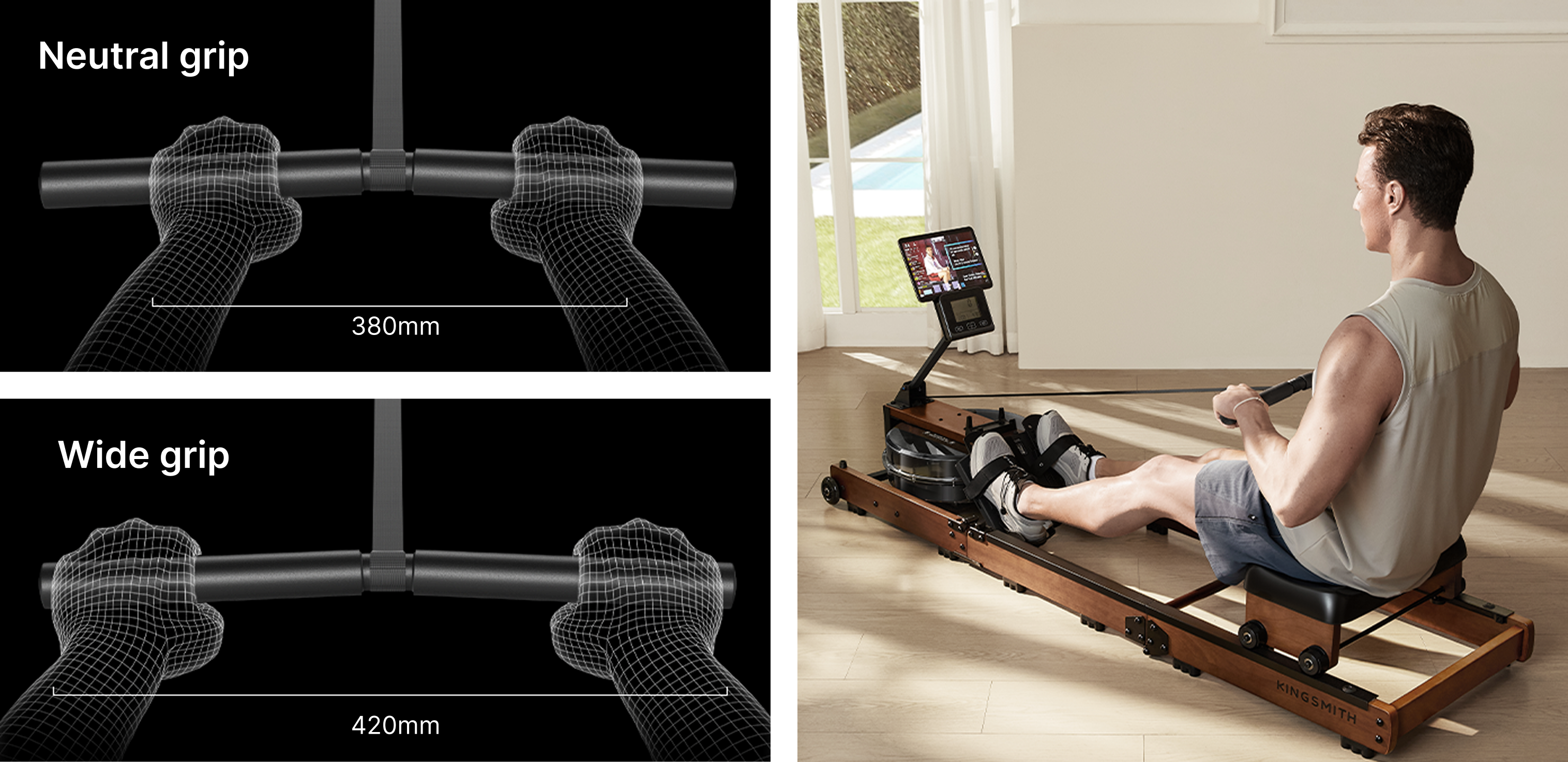 WR3L rameur pliable en triple section