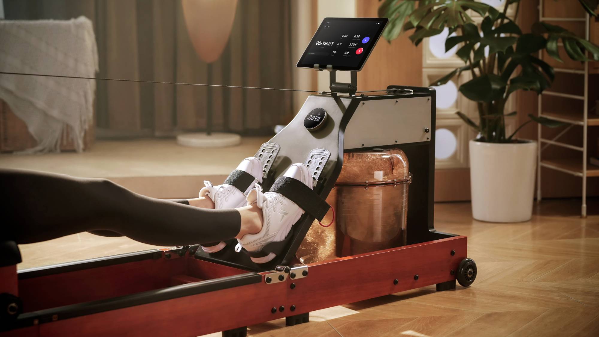 WM10 rameur à résistance eau & magnéto