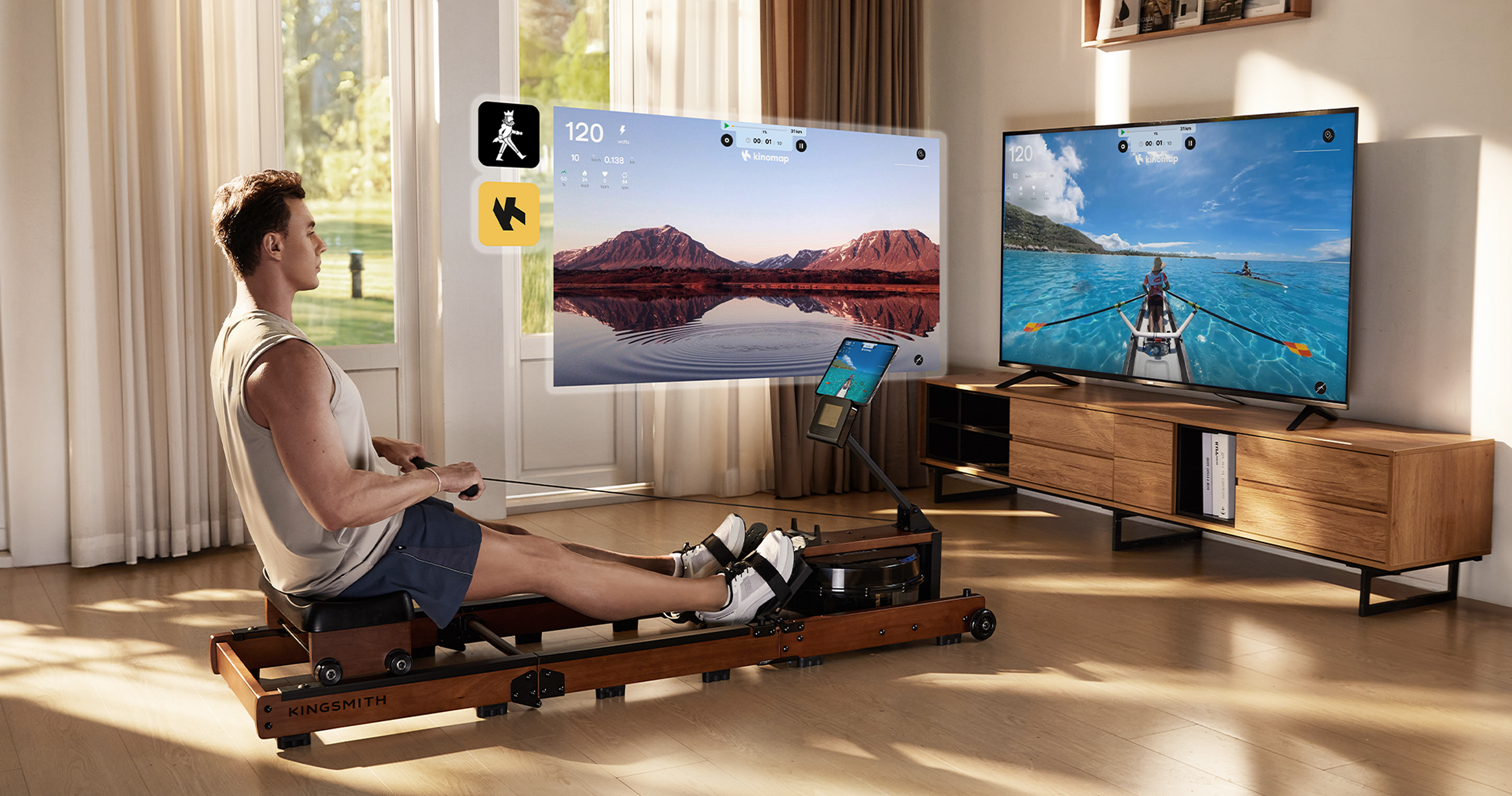 WR3L rameur pliable en triple section