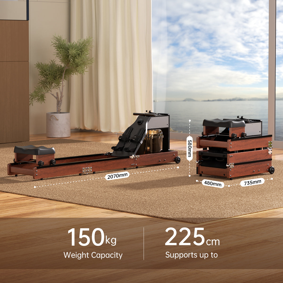 KingSmith WM10 rameur à résistance eau & magnéto