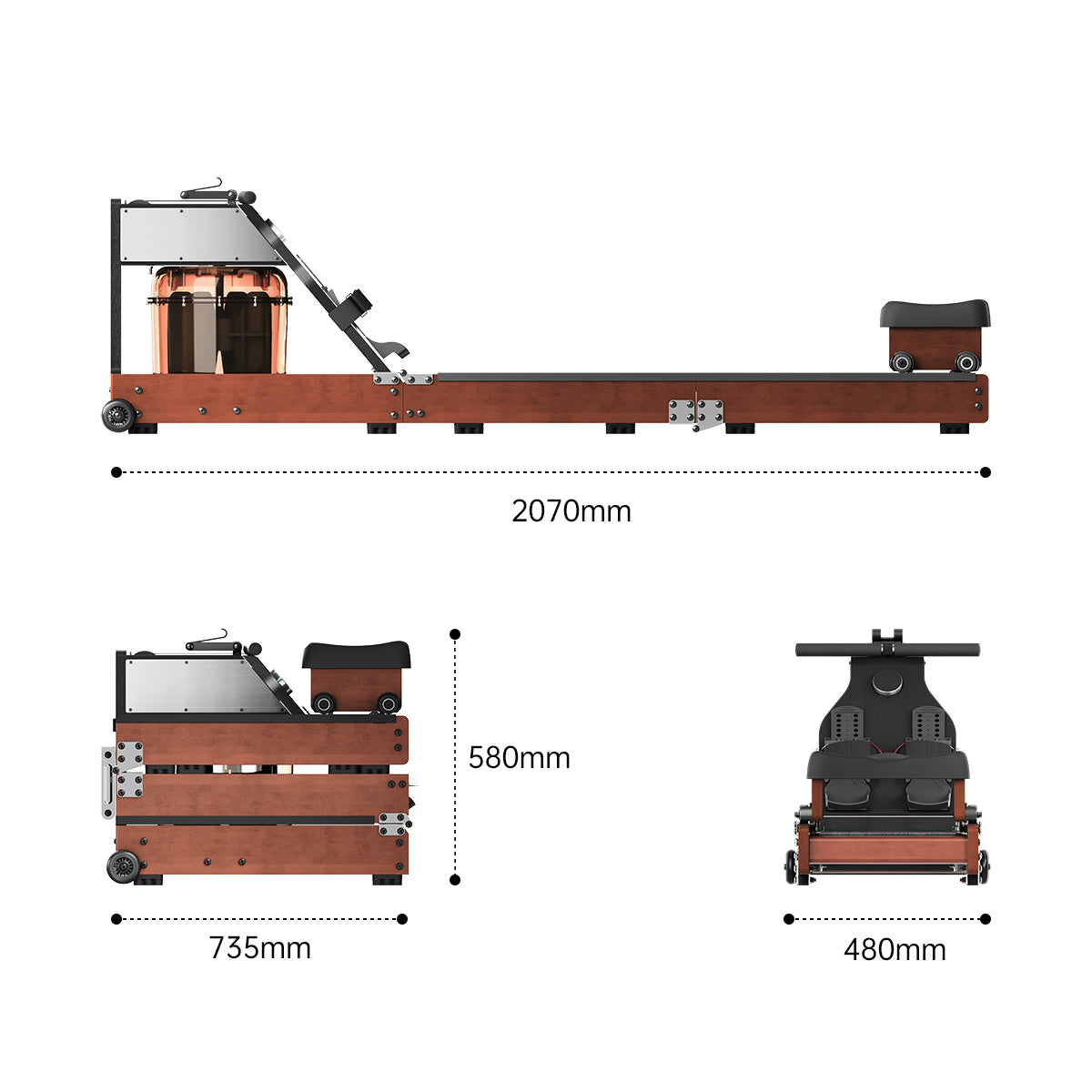 KingSmith WM10 rameur à résistance eau & magnéto